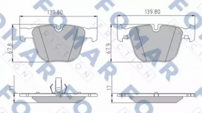 FOMAR FRICTION fo920881 -  Комплект тормозных колодок, дисковый тормоз